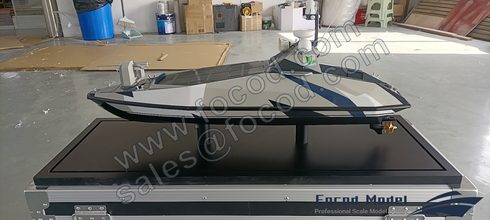 custom made model of Unmanned Surface vessel